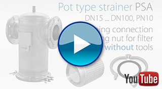 Pot type strainer PSA / PSB Stainless steel 