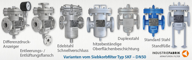 Siebkorbfilter (Schmutzfänger) Typ SKF - DN50 - Hersteller
