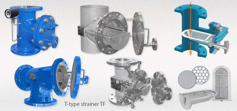 T-type strainer / Tee strainers Type TF - Schutzsiebe in T-Form
