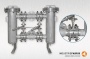 Duplex strainer Type DF, stainless steel, with butterfly valve switch device