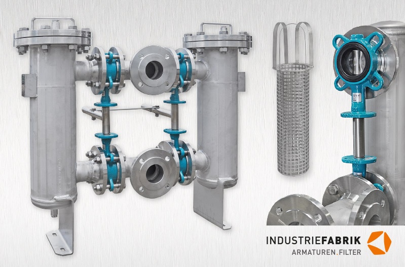 Duplex strainer Type DF, Stainless / Steel Industriefilter