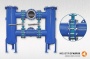 Duplex strainer steel, with butterfly valve switch device