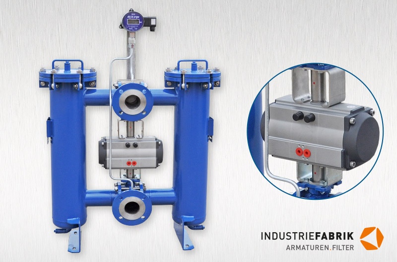 Duplex strainer Type DF, Stainless / Steel Industriefilter