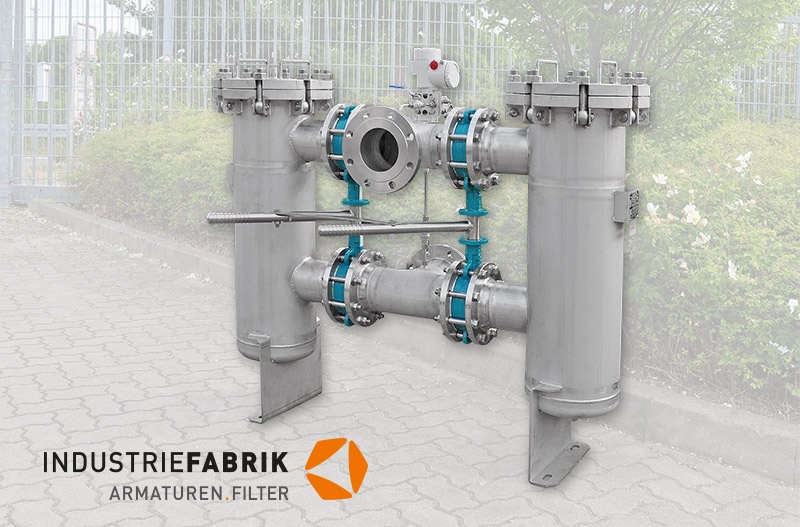 Duplex strainer Type DF, Stainless / Steel Industriefilter