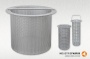 Filter elements / Replacement screens Type B for Basket strainers / Industrial plants, with Handle / clamps
