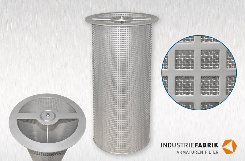 Filter elements, replacement screens, Industrial filters Industriefilter Siebkorbfilter