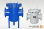 Siebkorbfilter Typ SKF DN300 mit Drei-Punkt-Standfüße / DN150 PN16, Temperatur: 230°C, Medium: Thermalöl