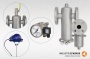 Optional: Ball valves for quick ventilation and draining, Differential pressure display, Thermometer for Pot type strainers PSA / BSB