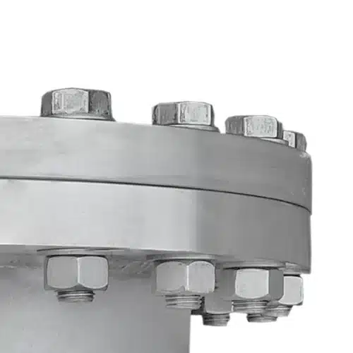 Fest verschraubter Deckel mit Schraubenkranz am Deckelflansch eines Industriefilters