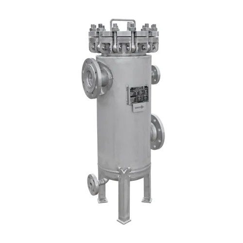 Einfachfilter Typ EF DN80 mit Heizmantel und Leckagemantel am Filtergehäuse
