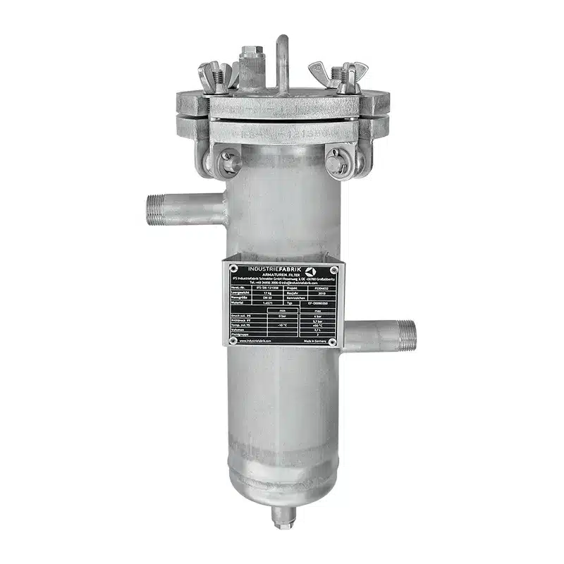 Einfachfilter Typ EF DN50 aus Edelstahl mit Gewindeanschluss