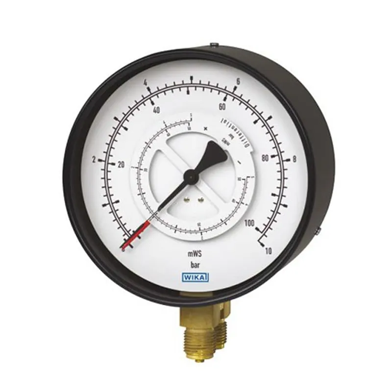 Mechanisches Differenzdruckmanometer von WIKA zur Anzeige vor Ort, ablesbar ohne Strom