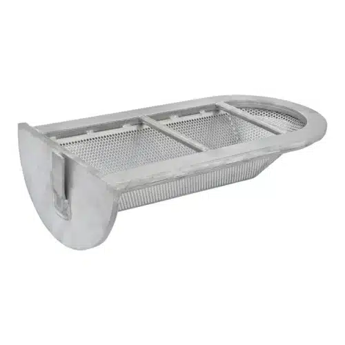 Siebplatte aus Edelstahl für den T-Filter DN200, Detailaufnahme Ersatzteil