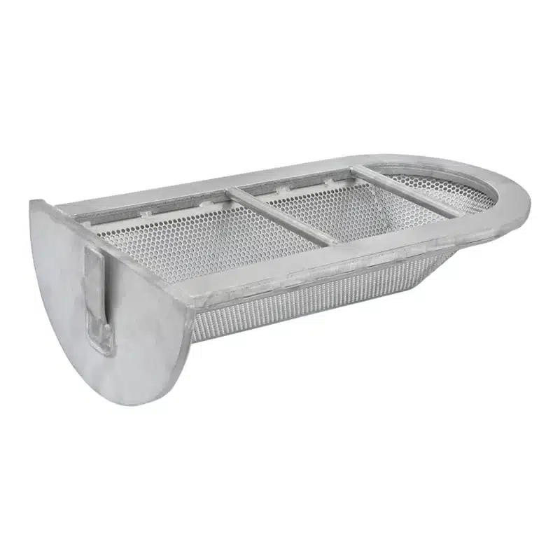 Siebplatte aus Edelstahl für den T-Filter DN200, Detailaufnahme Ersatzteil
