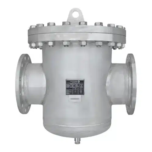 Siebkorbfilter Typ SKF DN250 PN40 aus Edelstahl mit Hebeöse, ausgelegt für Dampf und Heißwasser