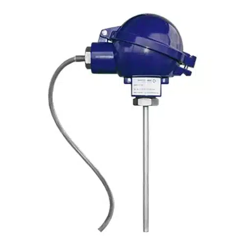 Thermometer WIKA TR10-H mit Pt100 als Anbau- und Sicherheitsarmatur zur Temperaturüberwachung am Filter