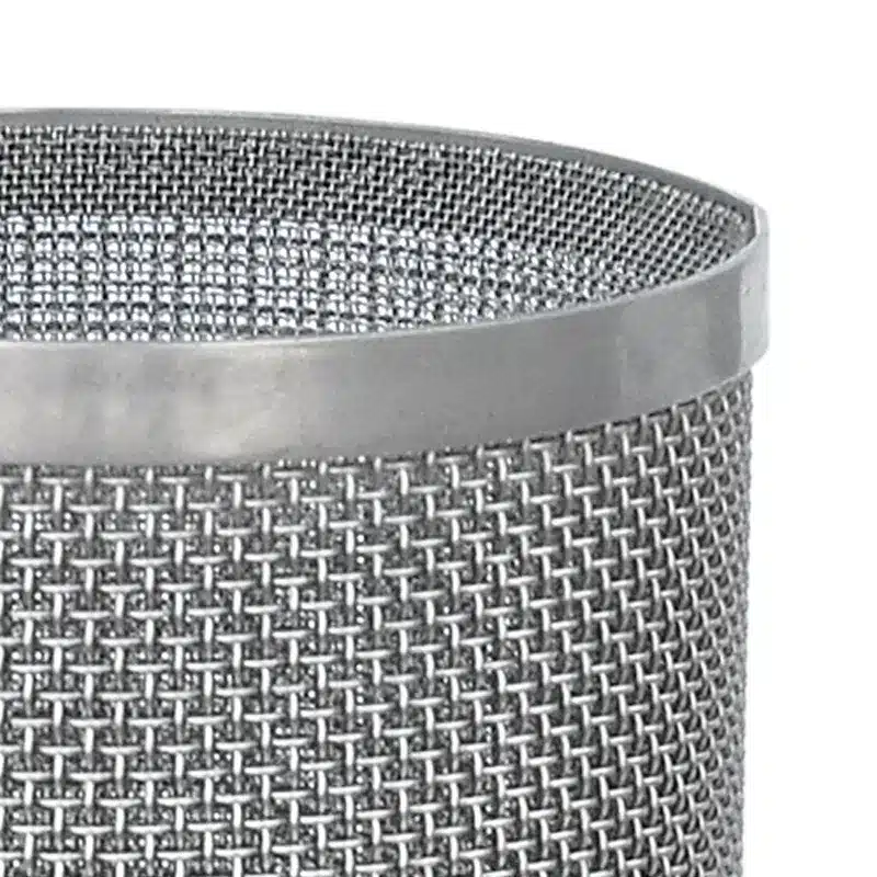 Filtereinsatz aus feinem Drahtgewebe mit Stützring aus Edelstahl für Maschenweiten ab 0,05 mm (50 µm)